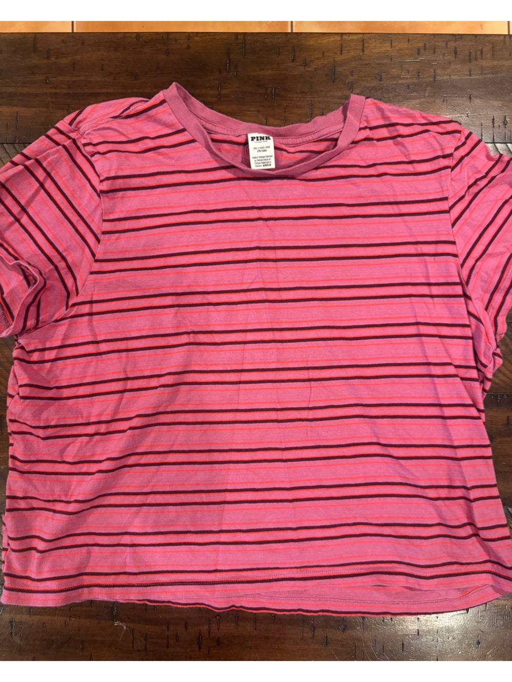 Women's Pink Striped Skirt